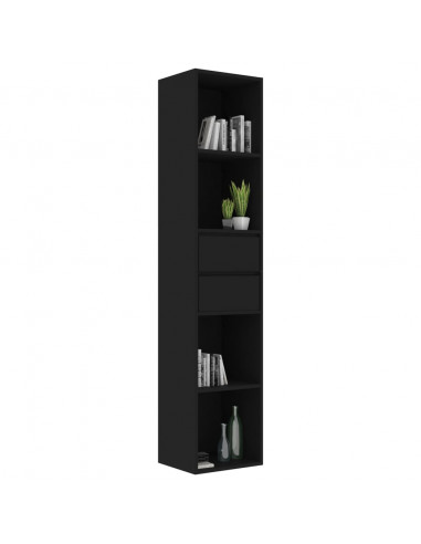 Libreria Nera 36x30x171 cm in Legno Multistrato