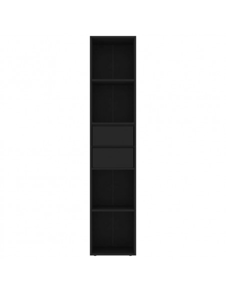 Libreria Nera 36x30x171 cm in Legno Multistrato