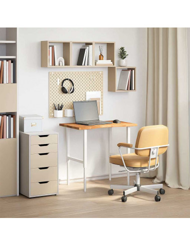 Piano Scrivania Marrone Chiaro 80x60x2,5 cm in Rovere Massello