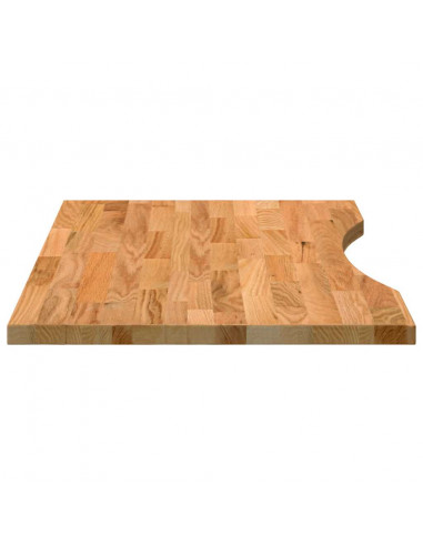 Piano Scrivania Marrone Chiaro 80x60x2,5 cm in Rovere Massello