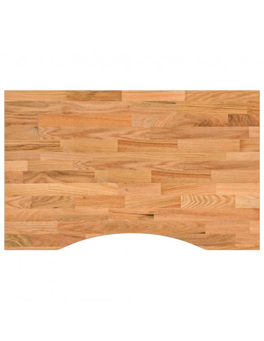 Piano Scrivania Marrone Chiaro 80x50x2,5 cm in Rovere Massello