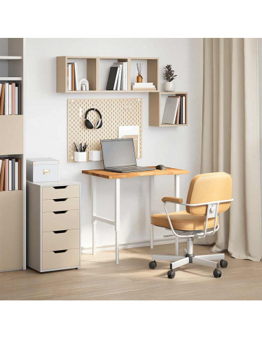 Piano Scrivania Marrone Chiaro 80x50x2,5 cm in Rovere Massello