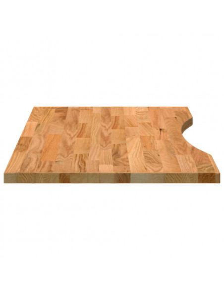 Piano Scrivania Marrone Chiaro 80x50x2,5 cm in Rovere Massello