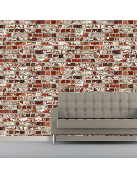 DUTCH WALLCOVERINGS Carta da Parati Motivo Mattoni Rosso