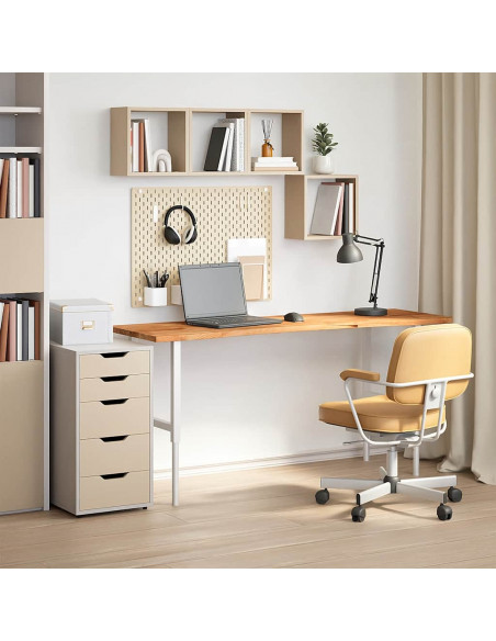 Piano Scrivania Marrone Chiaro 160x50x2,5 cm in Rovere Massello