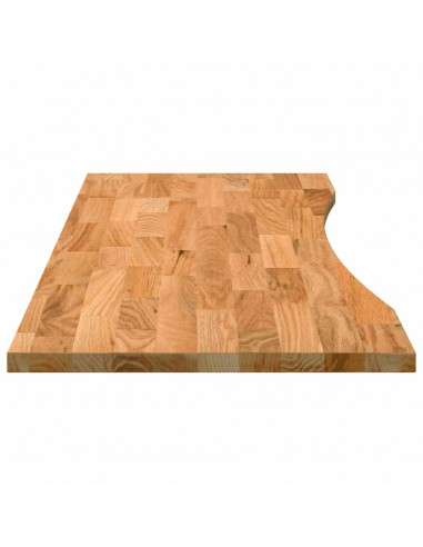 Piano Scrivania Marrone Chiaro 140x60x2,5 cm in Rovere Massello