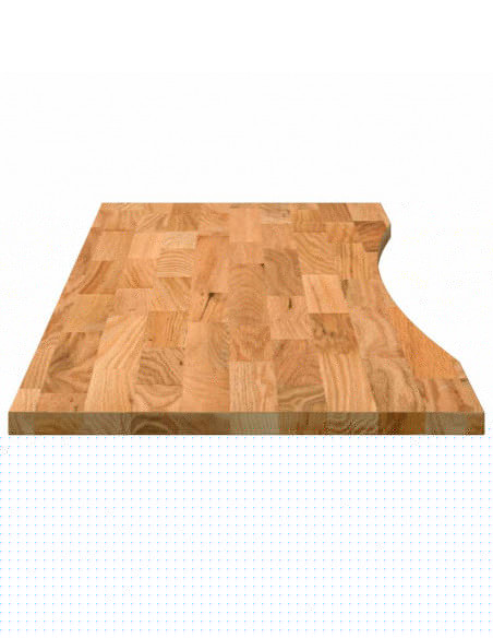 Piano Scrivania Marrone Chiaro 140x60x2,5 cm in Rovere Massello