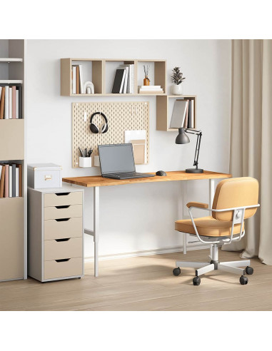 Piano Scrivania Marrone Chiaro 140x50x2,5 cm in Rovere Massello