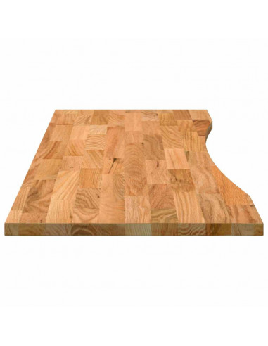 Piano Scrivania Marrone Chiaro 140x50x2,5 cm in Rovere Massello