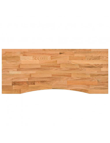 Piano Scrivania Marrone Chiaro 120x50x2,5 cm in Rovere Massello