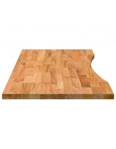 Piano Scrivania Marrone Chiaro 120x50x2,5 cm in Rovere Massello