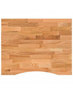 Piano Scrivania Marrone Chiaro 100x80x2,5 cm in Rovere Massello