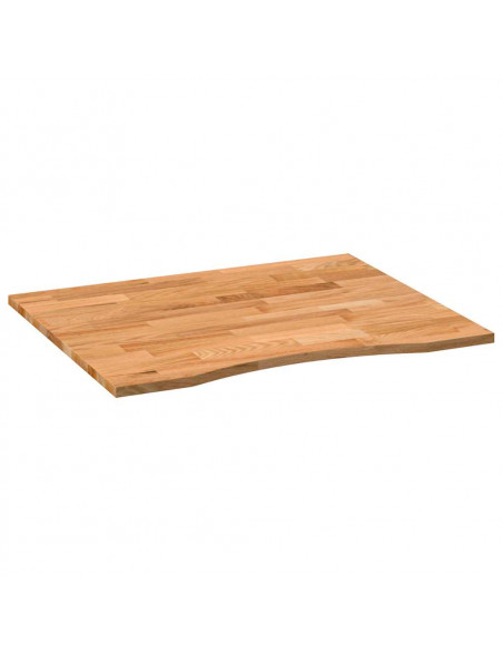 Piano Scrivania Marrone Chiaro 100x80x2,5 cm in Rovere Massello