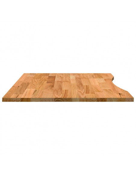 Piano Scrivania Marrone Chiaro 100x80x2,5 cm in Rovere Massello