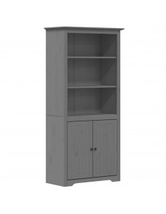 Libreria BODO 80x40x172 cm in Legno Massello di Pino Grigio 2