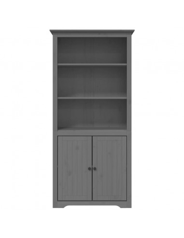 Libreria BODO 80x40x172 cm in Legno Massello di Pino Grigio