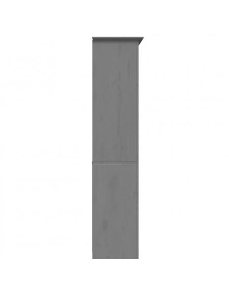 Libreria BODO 80x40x172 cm in Legno Massello di Pino Grigio