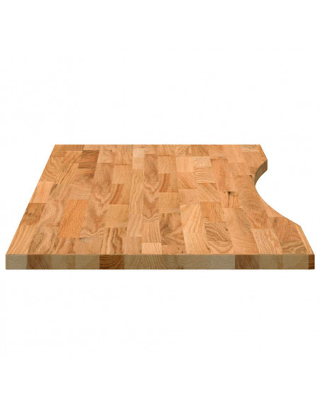 Piano Scrivania Marrone Chiaro 100x60x2,5 cm in Rovere Massello