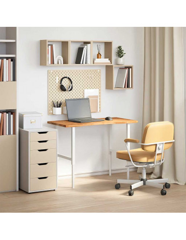 Piano Scrivania Marrone Chiaro 100x50x2,5 cm in Rovere Massello