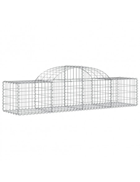 Cesti Gabbioni ad Arco 10 pz 200x50x40/60 cm Ferro Zincato