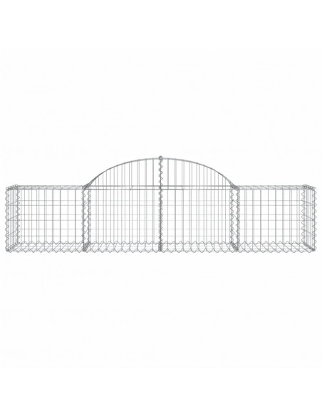 Cesti Gabbioni ad Arco 10 pz 200x50x40/60 cm Ferro Zincato