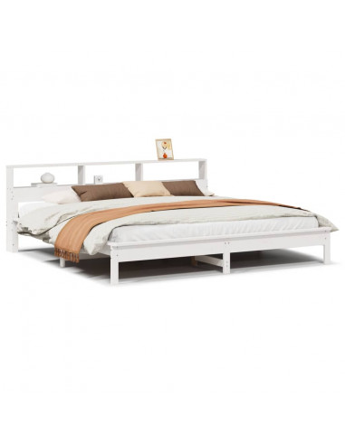 Letto senza Materasso Bianco 180x200 cm Legno Massello di Pino