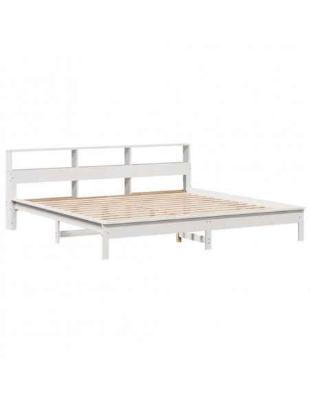 Letto senza Materasso Bianco 180x200 cm Legno Massello di Pino