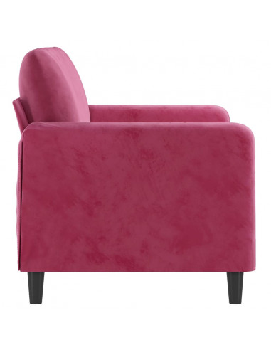 Divano a 2 Posti Rosso Vino 120 cm in Velluto