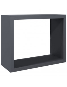 Rastrelliera per Legna da Ardere Antracite 100x40x80 cm Acciaio 2