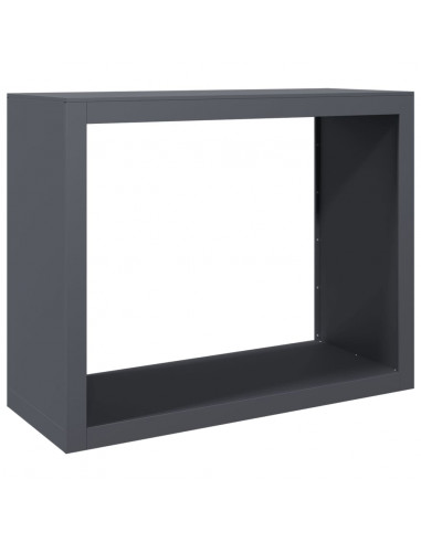 Rastrelliera per Legna da Ardere Antracite 100x40x80 cm Acciaio