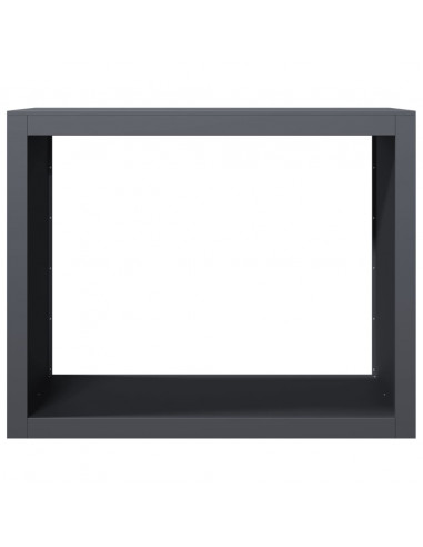 Rastrelliera per Legna da Ardere Antracite 100x40x80 cm Acciaio