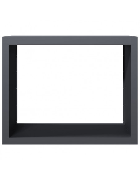 Rastrelliera per Legna da Ardere Antracite 100x40x80 cm Acciaio