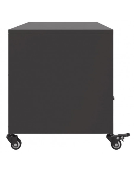 Mobile TV Nero 100,5x39x43,5 cm in Acciaio