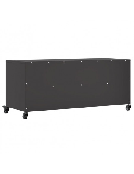 Mobile TV Nero 100,5x39x43,5 cm in Acciaio
