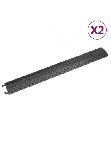 Rampe di Protezione Cavi 2pz 98,5 cm Nero