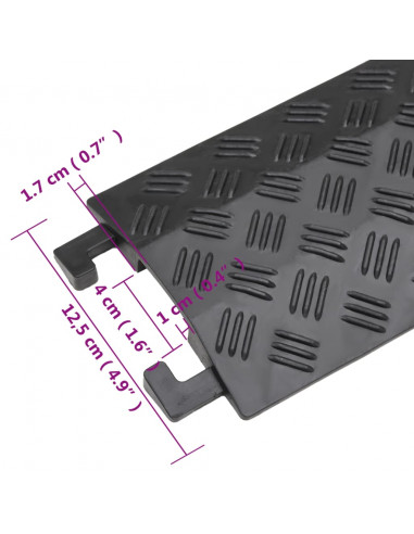 Rampe di Protezione Cavi 2pz 98,5 cm Nero