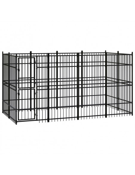 Gabbia per Cani da Esterno in Acciaio 7,37 m²