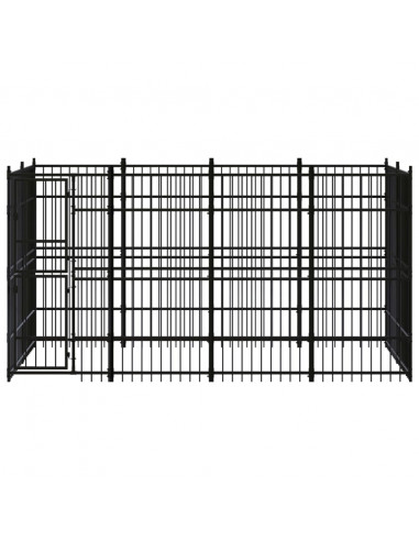 Gabbia per Cani da Esterno in Acciaio 7,37 m²