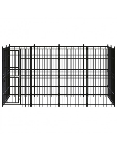 Gabbia per Cani da Esterno in Acciaio 7,37 m²