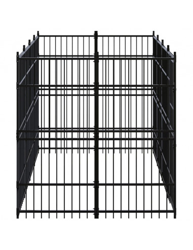 Gabbia per Cani da Esterno in Acciaio 7,37 m²