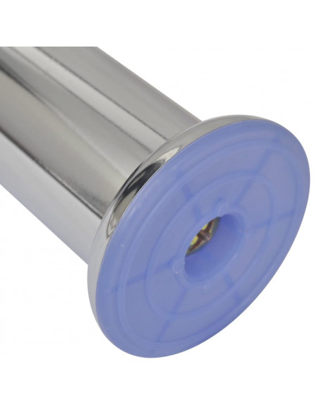 Set 4 gambe rotonde per sofa cromate 120 mm