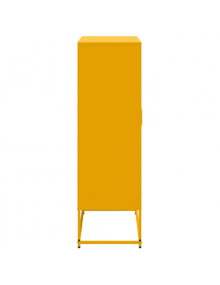 Credenza Giallo Senape 68,5x38,5x123,5 cm in Acciaio