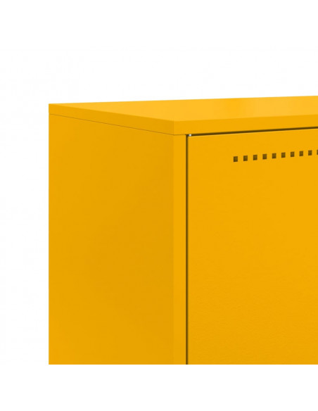 Credenza Giallo Senape 68,5x38,5x123,5 cm in Acciaio