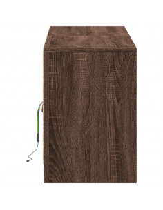 Mobile Porta TV con LED Rovere Marrone 139,5x34x50cm Truciolato 2