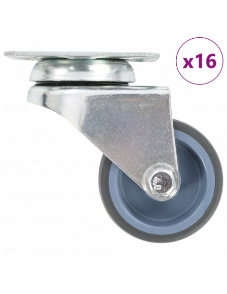 Ruote Girevoli Gemellate 16 pz 50 mm