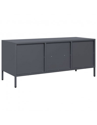 Mobile TV Antracite 101,5x39x43,5 cm Acciaio Laminato a Freddo