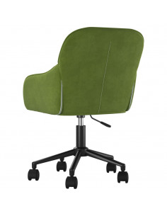 Sedia da Ufficio Girevole Verde Chiaro in Velluto