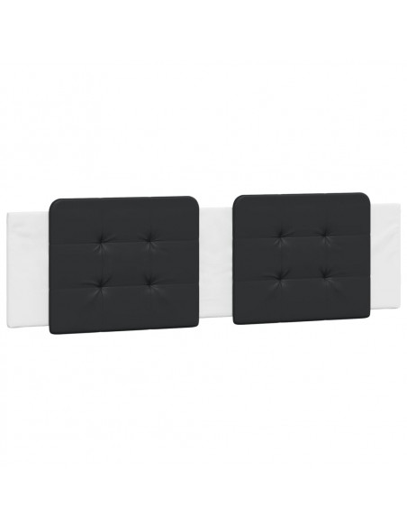 Giroletto con Luce LED Bianco e Nero 180x200 cm in Similpelle