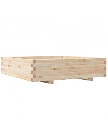 Fioriera da Giardino 100x100x26,5 cm in Legno Massello di Pino