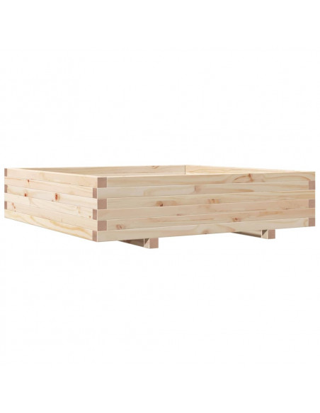 Fioriera da Giardino 100x100x26,5 cm in Legno Massello di Pino